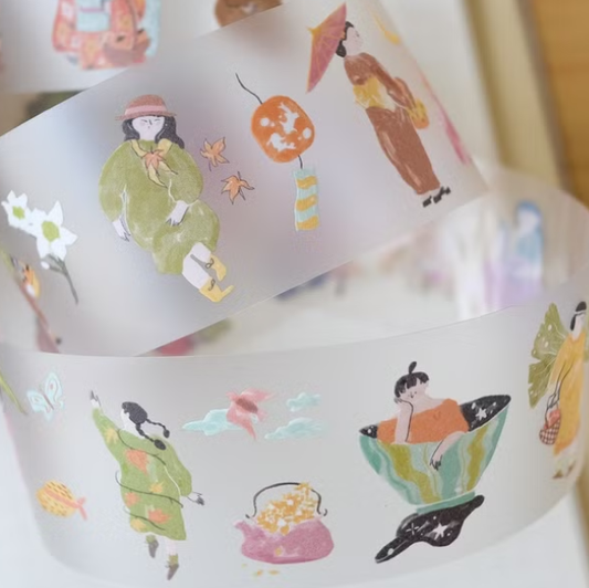 Teayou Kiss Cut PET Tape - Autumn Fairies