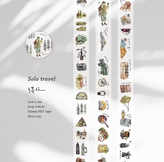 Pion Kiss Cut PET Tape - Solo Travel