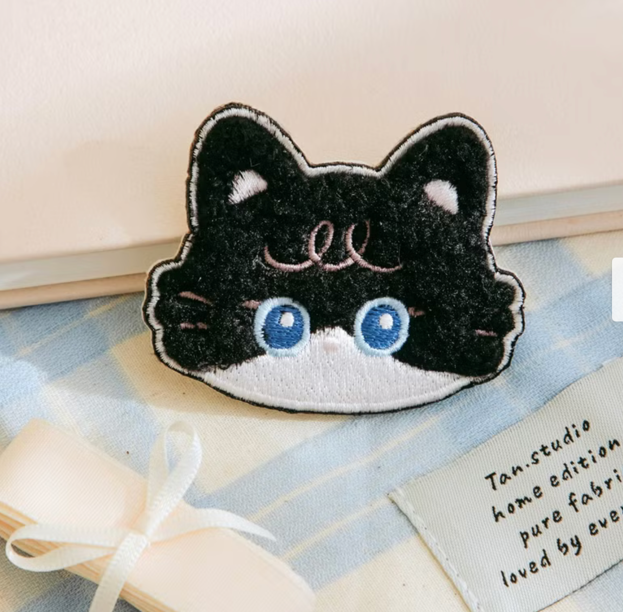 wwiinngg Plush Embroidered Pin - Lulu Bee the Calico Cat