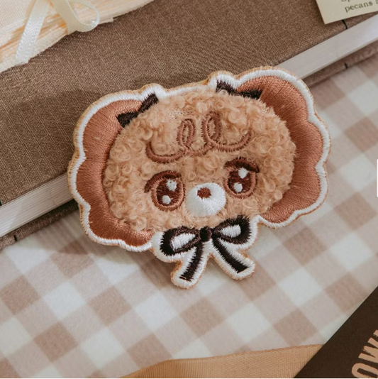 wwiinngg Plush Embroidered Pin - Lily the Dog