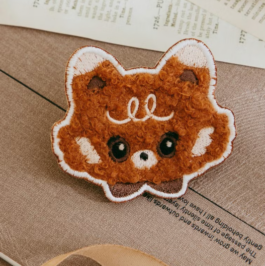 wwiinngg Plush Embroidered Pin - Little Charlie the Red Panda