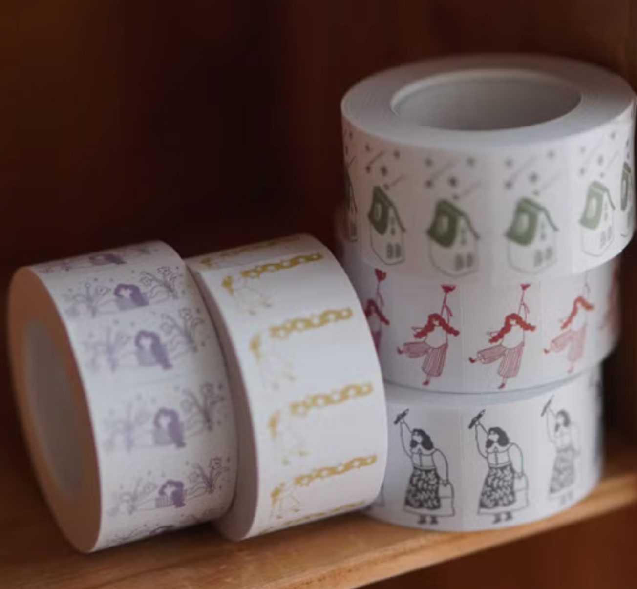 Ivy Snow Label Stickers - Star Tape