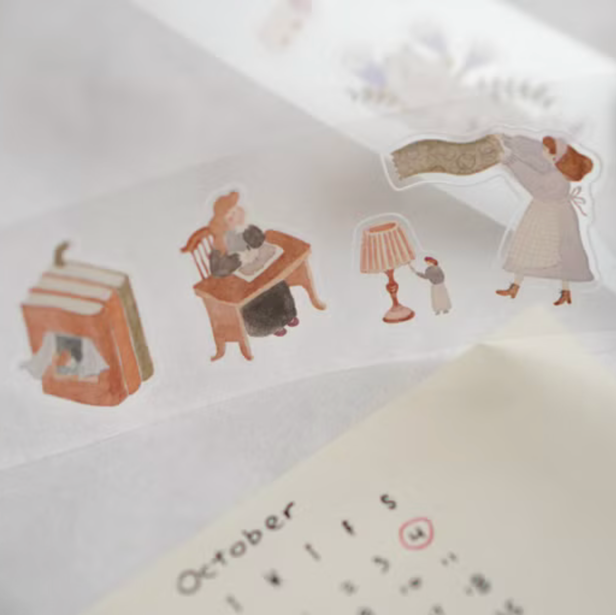 Ivy Snow Kiss-Cut PET Tape - On the Desk