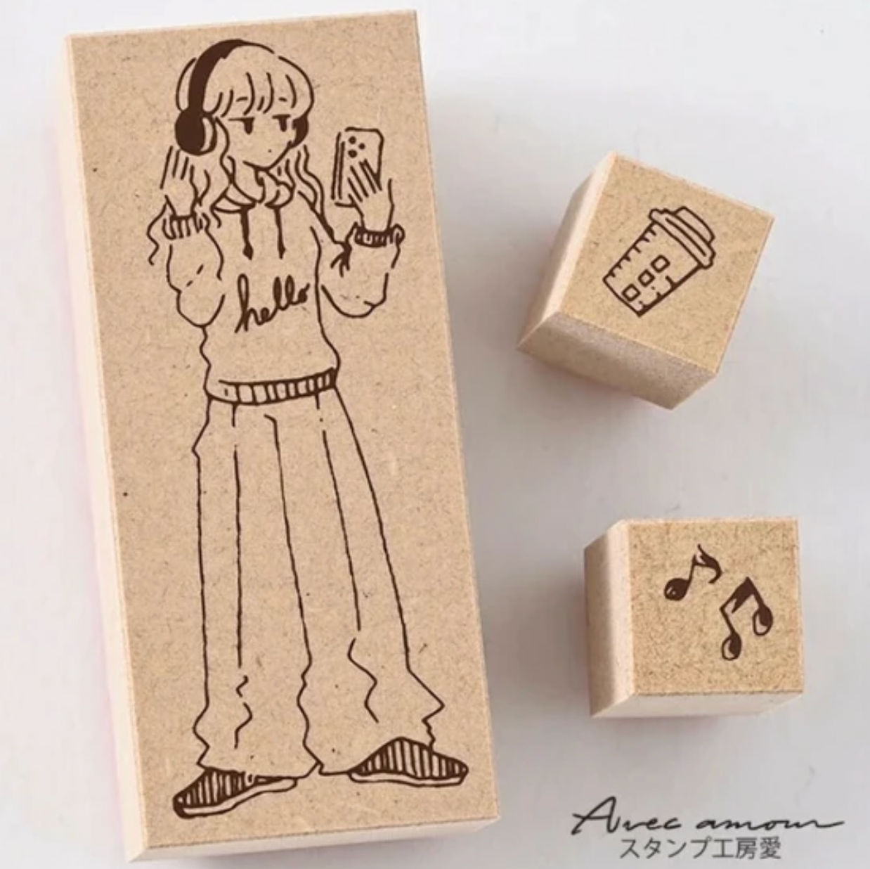 Sanby Girl Illustration Stamp Set