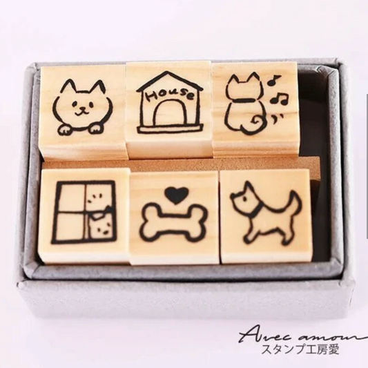 Sanby x Avec Amour Mini Stamp Set - Dog