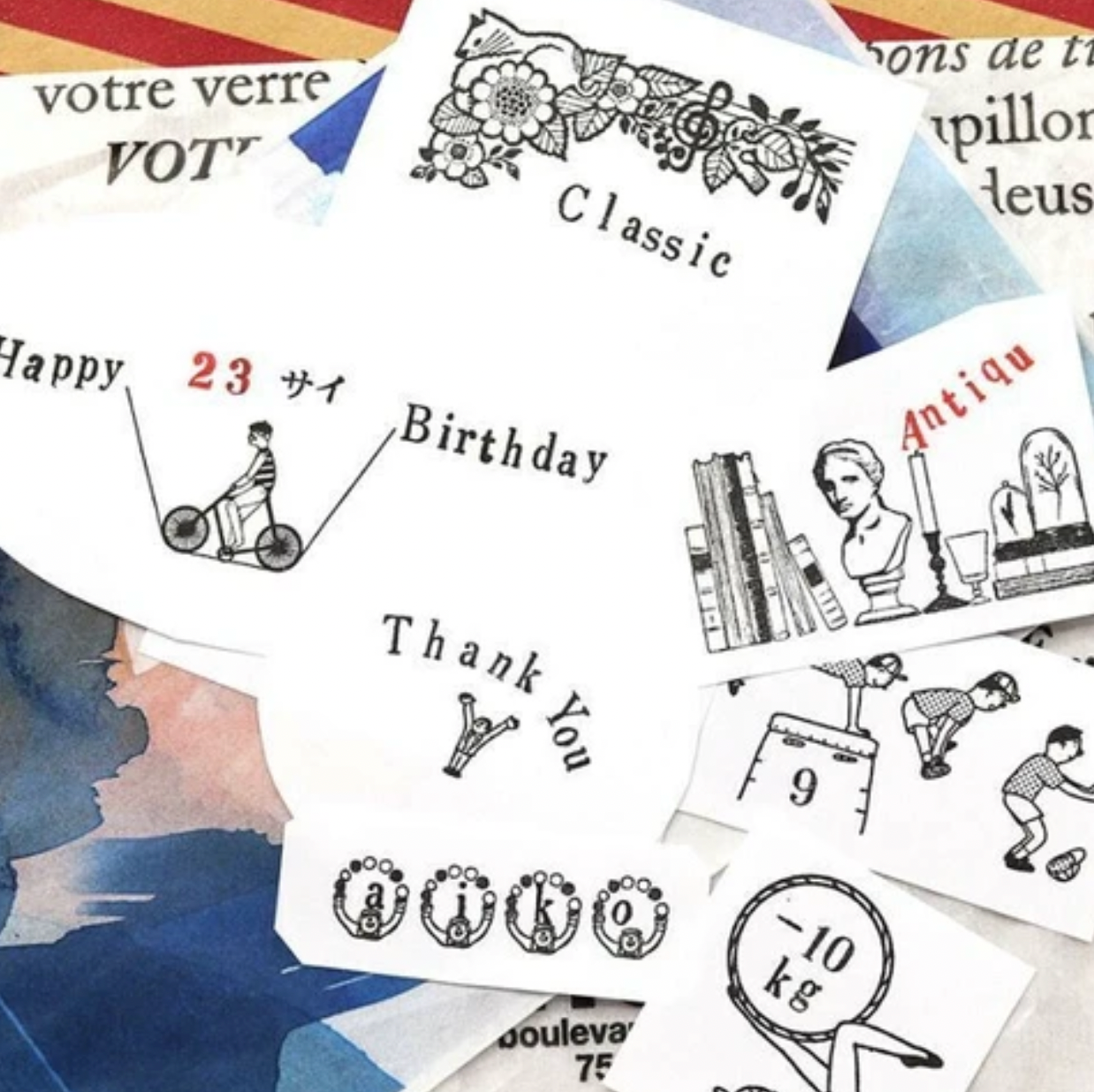 36 Sublo Rubber Stamp Set - Letters No. 3