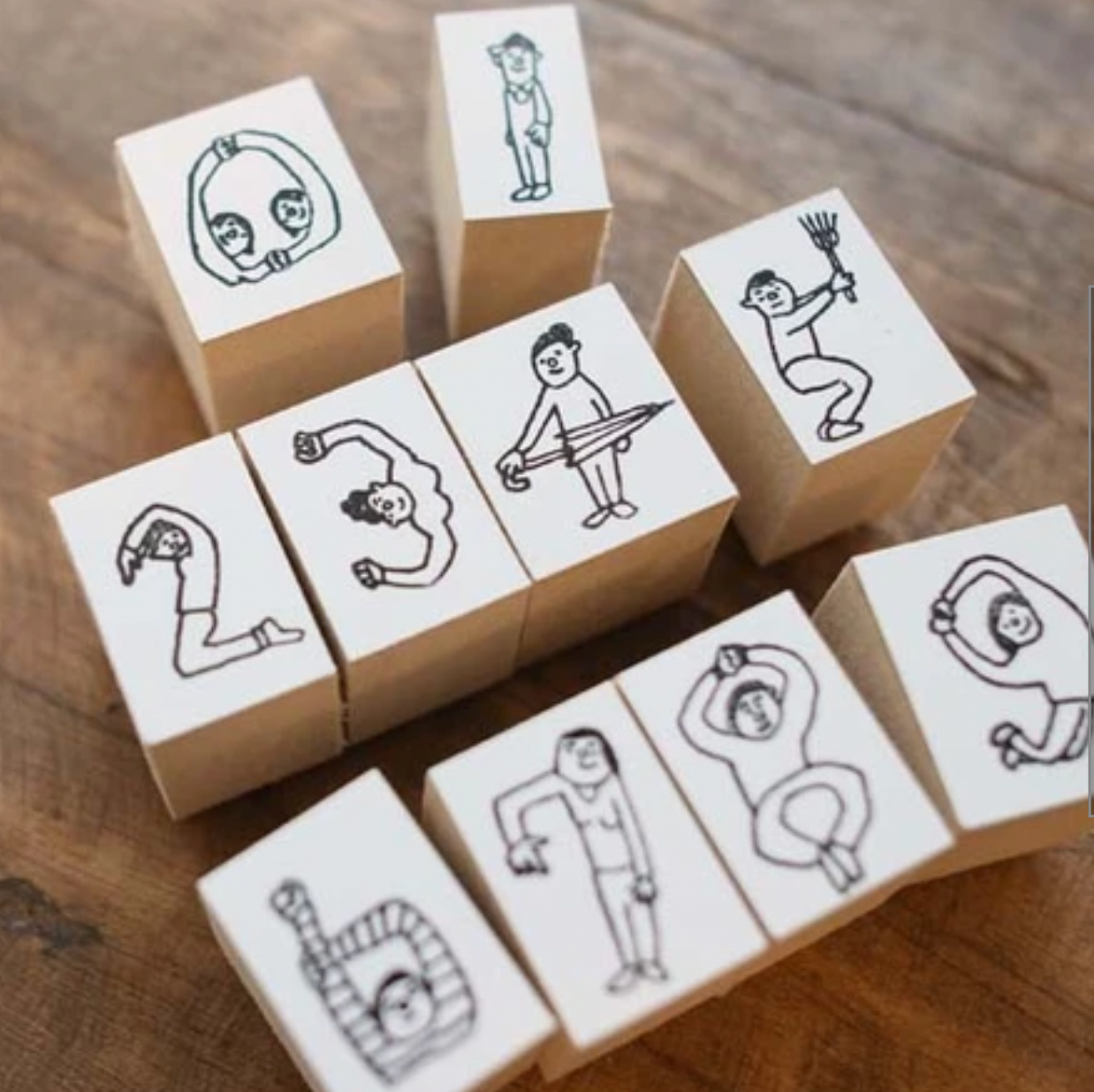36 Sublo x Shiho Hoshino Rubber Stamp Set - People Numbers