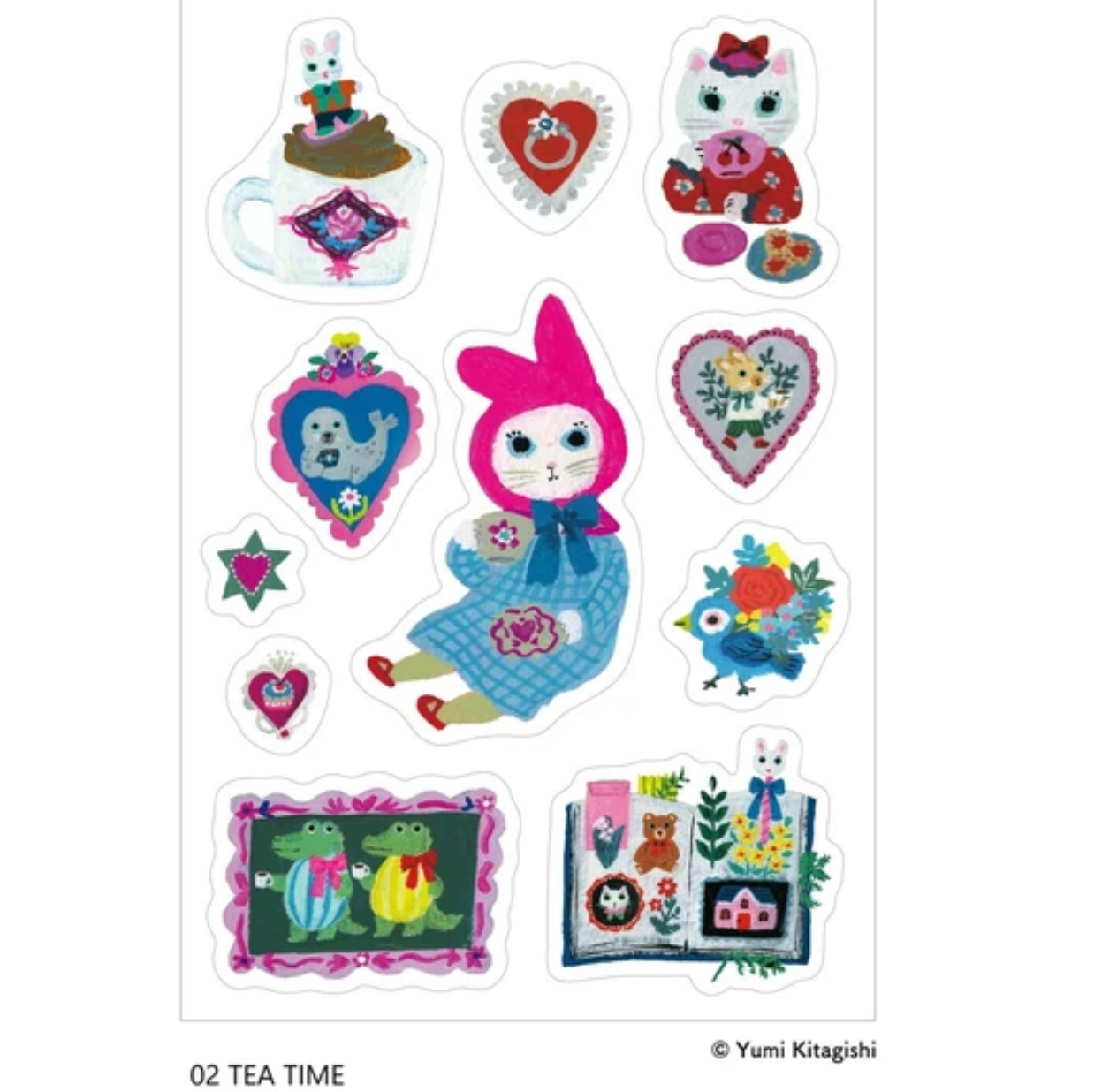 Sanby x Yumi Kitagishi Multi-Sticker - 02 Tea Time (Copy)