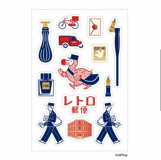 Sanby x ob1toy Multi-Sticker - 01 Retro Postal