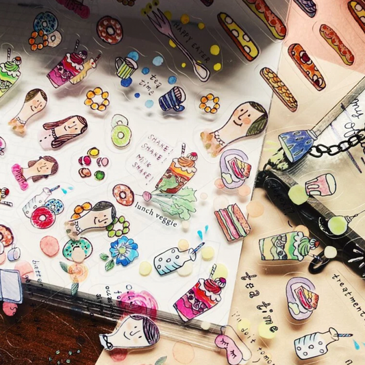 a kind of cafe Sticker Sheet Set - My Office Lady