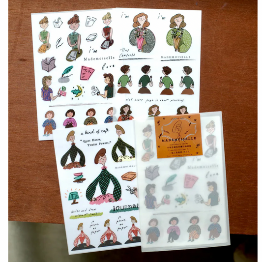 a kind of cafe Transfer Sticker Set - Mademoiselle