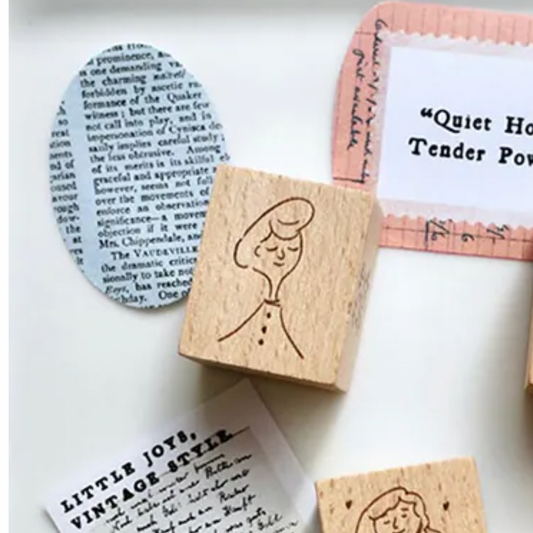 a kind of cafe Mademoiselle Rubber Stamp - French Lady