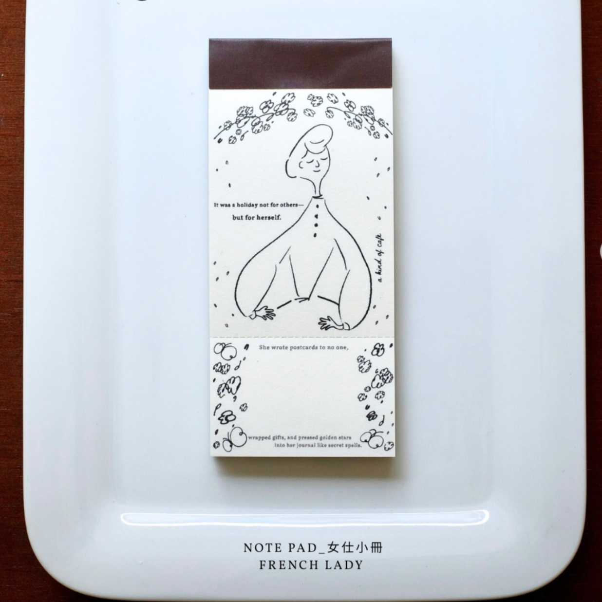 a kind of cafe Memo Pad - French Lady