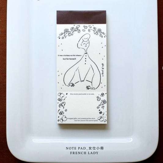 a kind of cafe Memo Pad - French Lady
