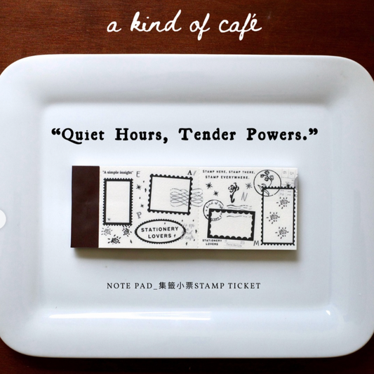 a kind of cafe Memo Pad - Stamp Ticket