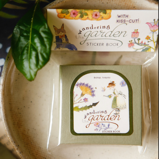 Teayou Kiss Cut Washi Sticker Book - The Wandering Garden