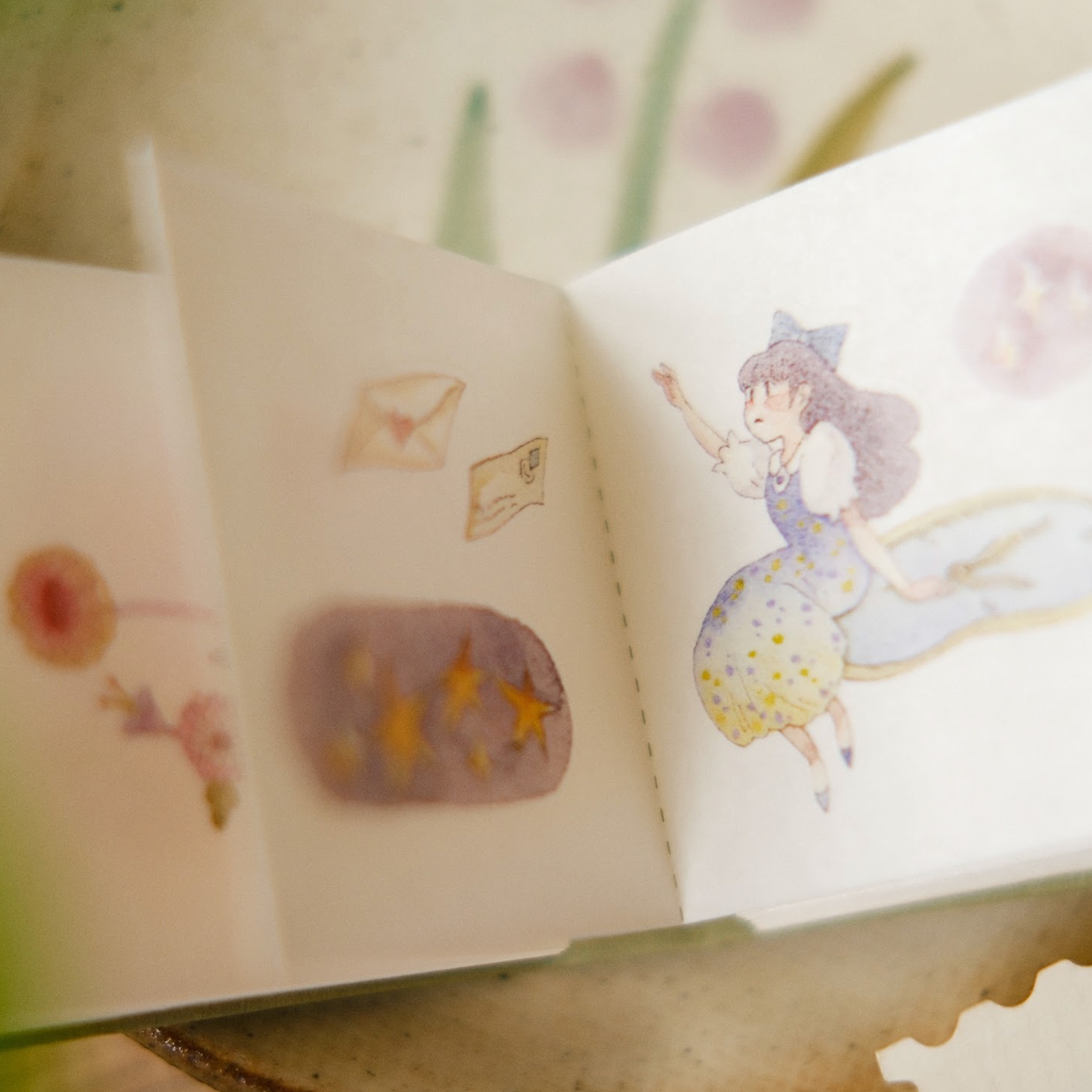 Teayou Kiss Cut Washi Sticker Book - The Wandering Garden