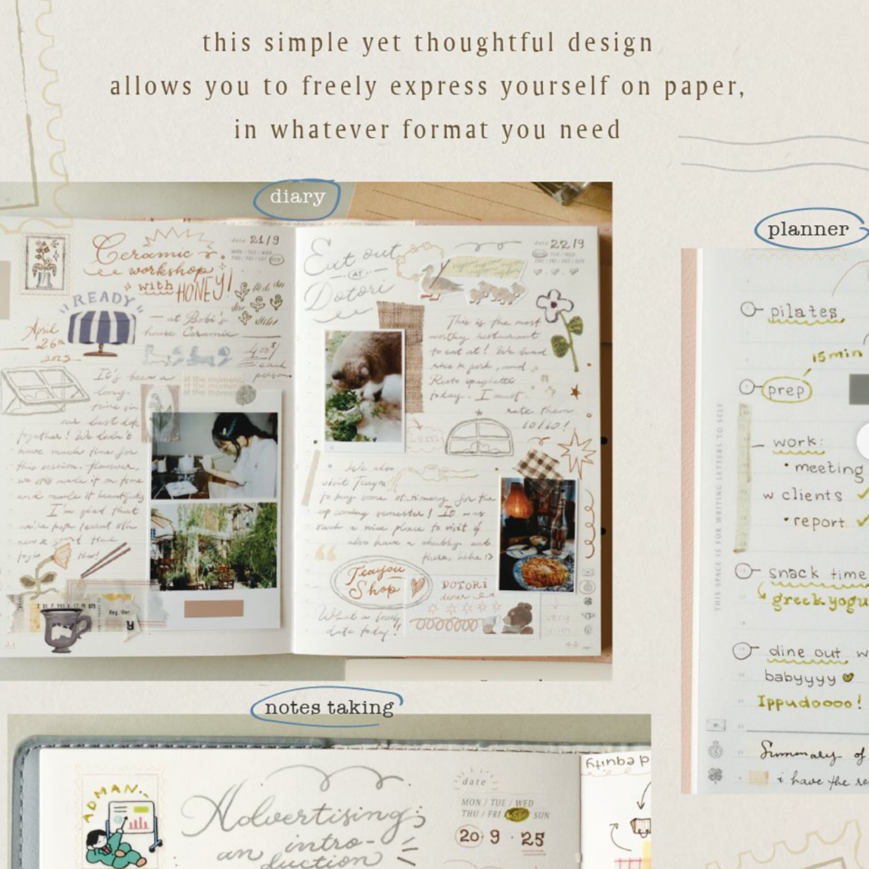 Teayou Shop Letters to Self Daily Journal - Wine