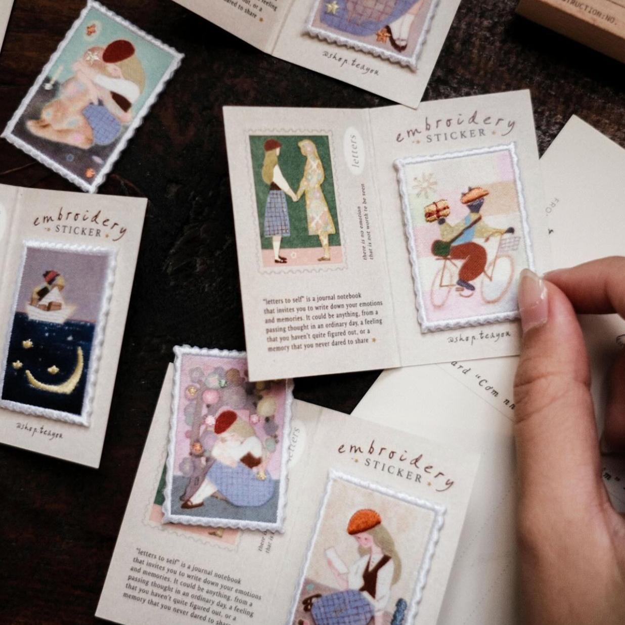 Teayou Letters to Self Embroidery Patch Stickers - Ocean