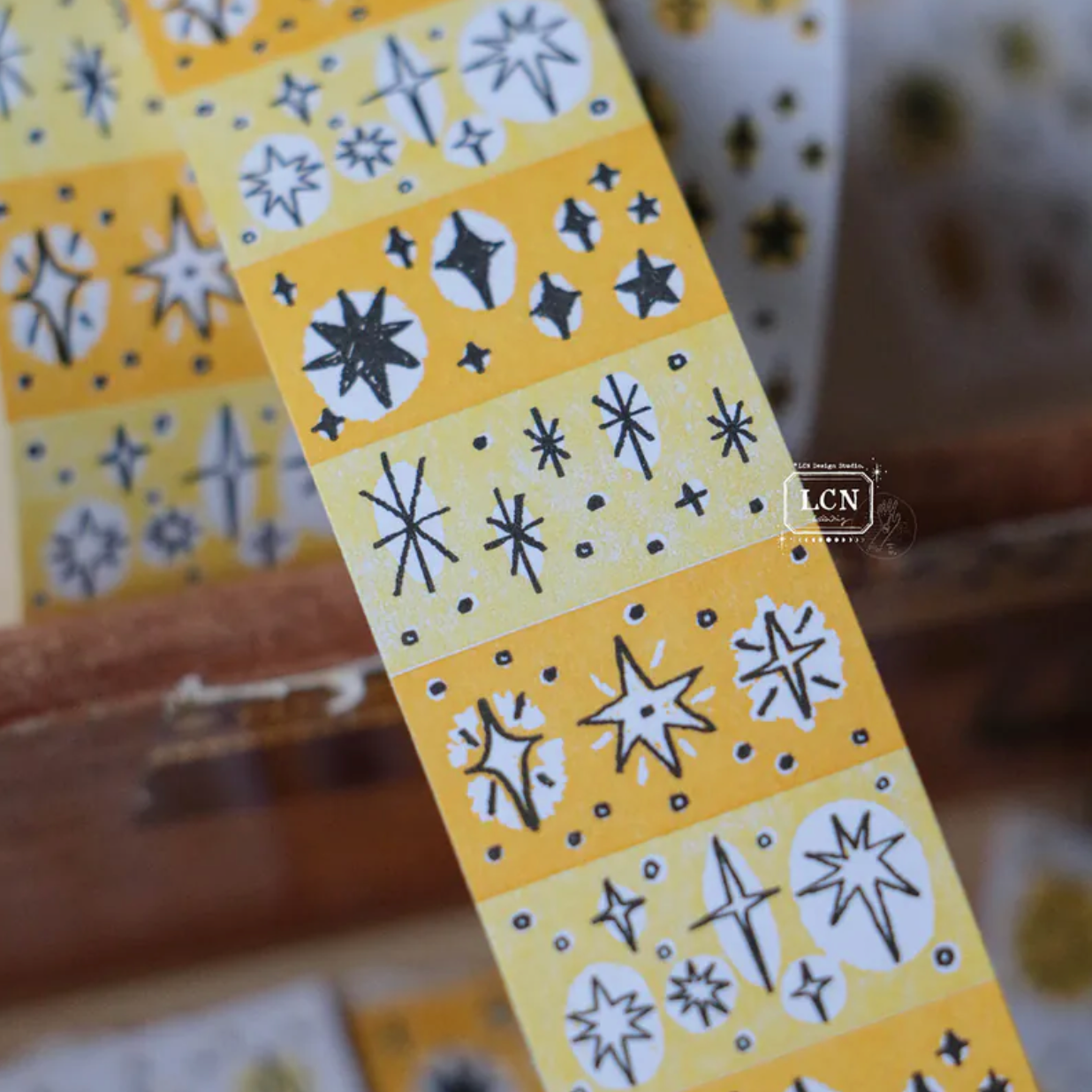 LCN Design Studio Label Stickers - Hand Draw: Yellow