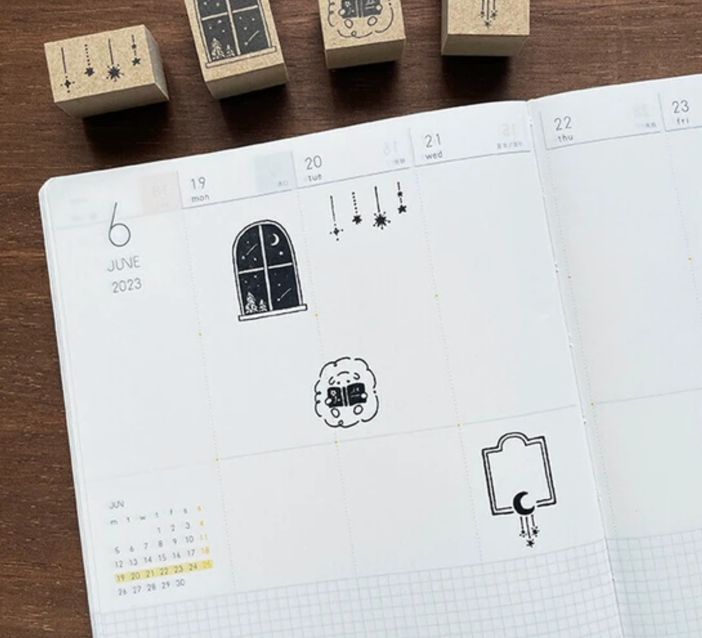 Stamp Marche TEDE Rubber Stamp Set - Goodnight Star