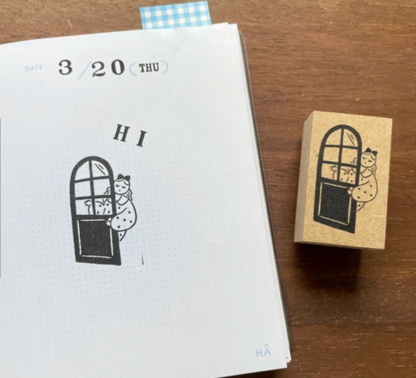 Stamp Marche Rubber Stamp - Glimpses Through the Door