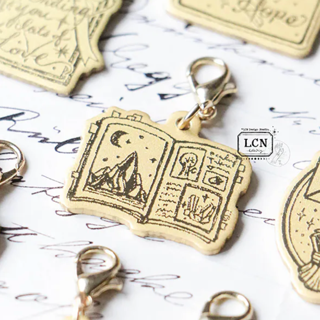 LCN Design Studio Brass Charm - Journal
