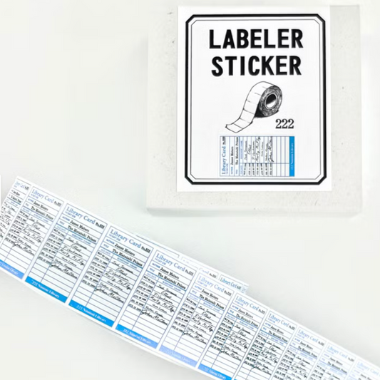 222 Label Stickers - Library Card