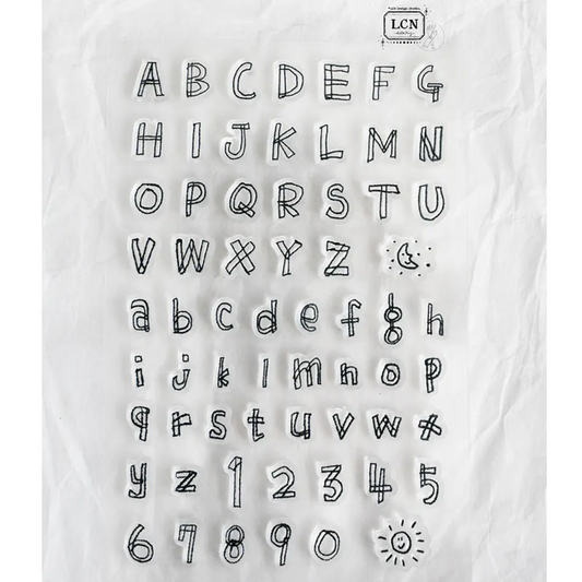 LCN Design Studio Clear Stamp Set - Hand Draw Letters
