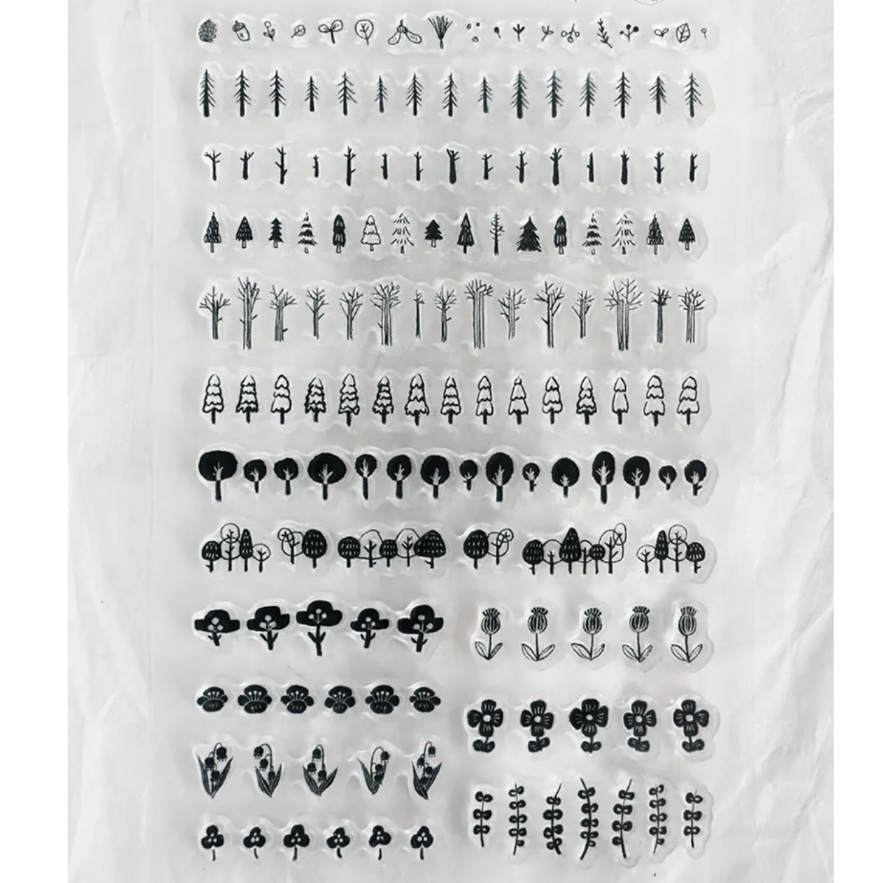 LCN Design Studio Clear Stamp Set - Trees and Flowers
