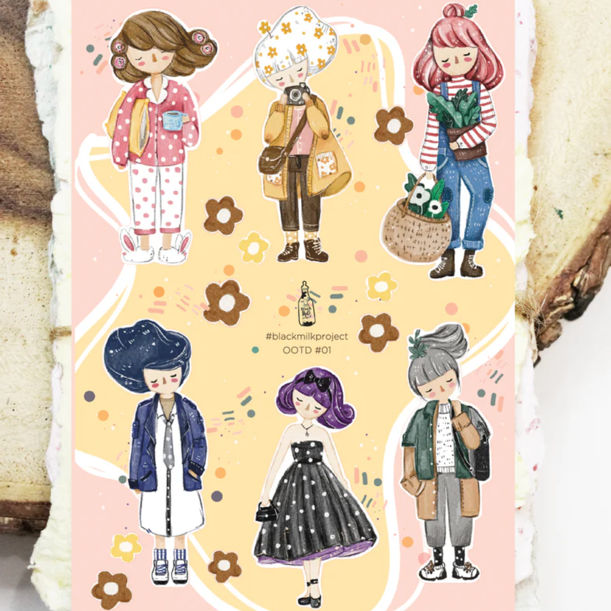 Black Milk Project Paper Sticker Sheet - OOTD