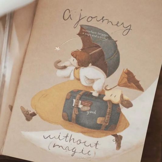 Yamadoro Passport Notebook - A Journey Without Magic with Gold Foiling