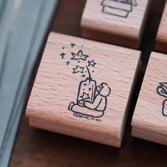 Yamadoro x Tagamisha Kamihaku Rubber Stamp - From Me, To Me