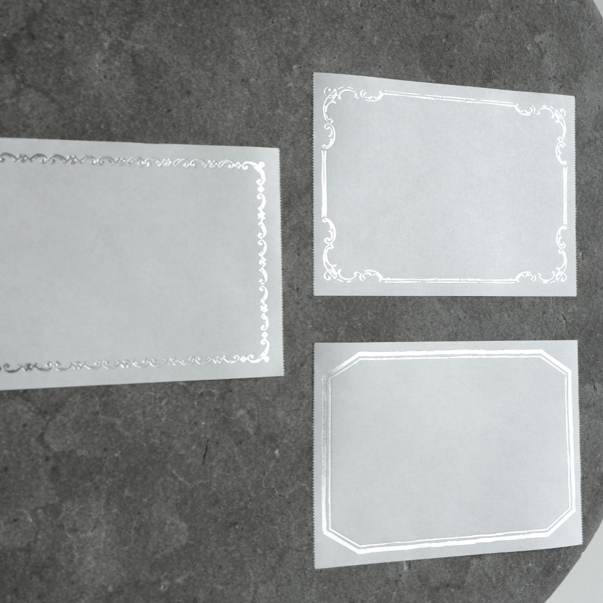YOHAKU Foil Stamped Roll Sticky Notes Silver Label RH-004
