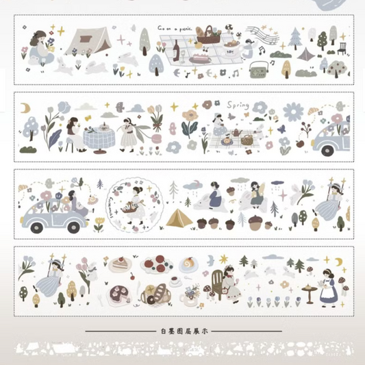 Yier Studio PET Tape - Picnic in the Forest