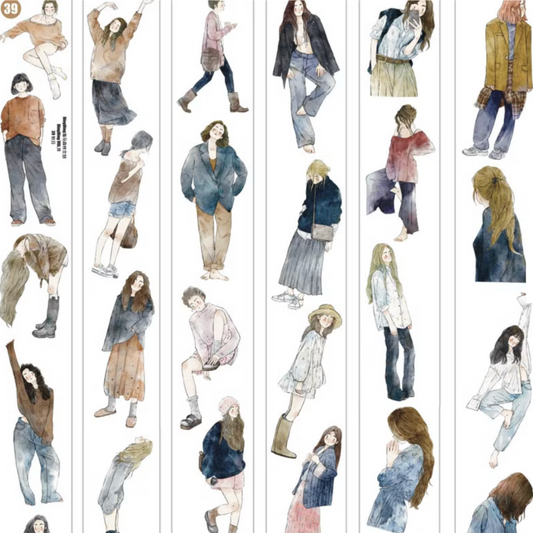 Ding Ding Clear Kiss-Cut PET Tape - #39 Autumn's Embrace