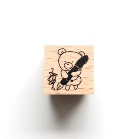 forme. Rubber Stamp -  Baby Kuma Fountain Pen