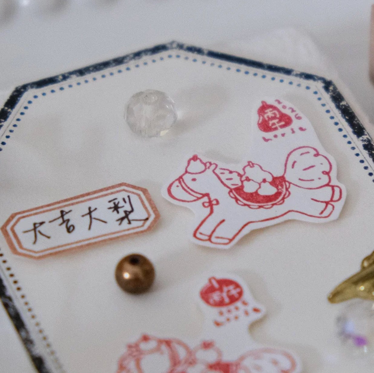Eileen Tai Rubber Stamps - Year of the Horse Pear