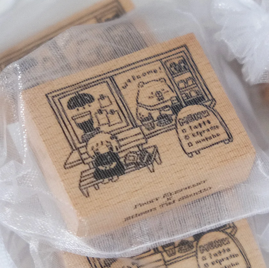 Eileen Tai Rubber Stamps - Bearista Cafe Daydream