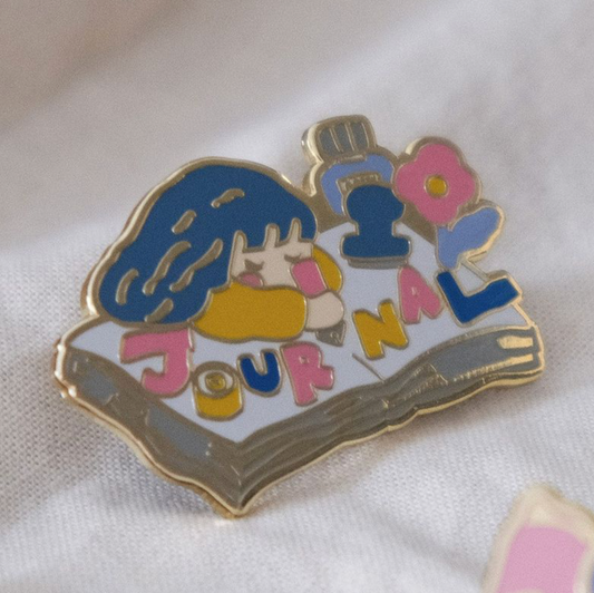 Eileen Tai Enamel Pin - Journaling Girl