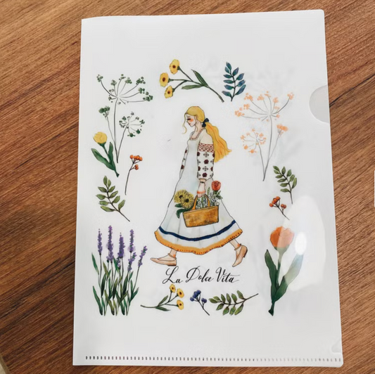 La Dolce Vita A5 Plastic File - Garden Collection