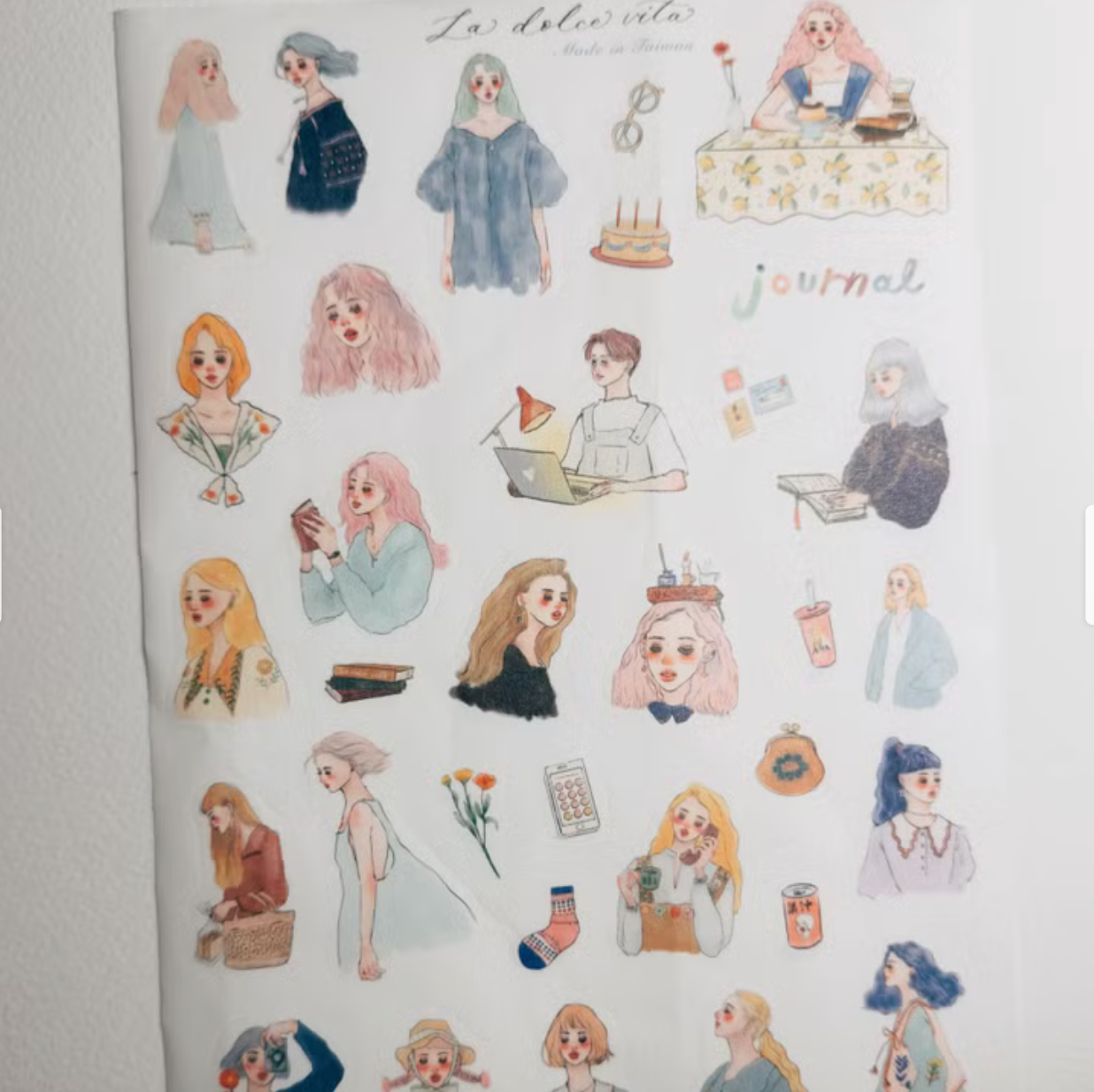 La Dolce Vita A5 Paper Sticker Sheet - Beautiful Existence