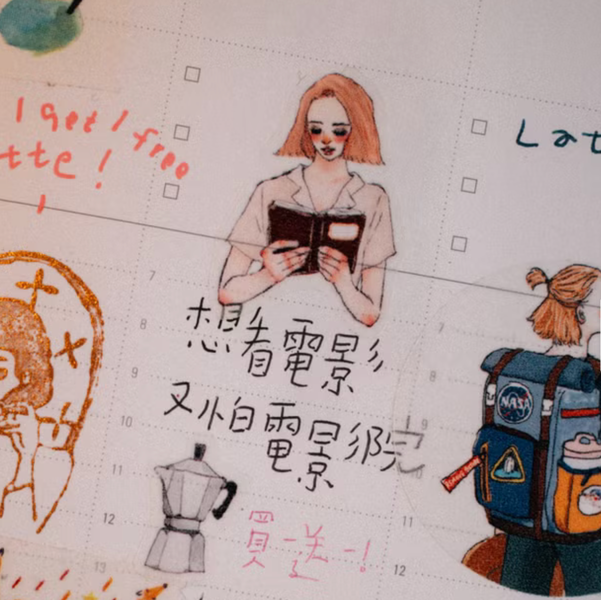 La Dolce Vita A5 Paper Sticker Sheet - Bon Voyage