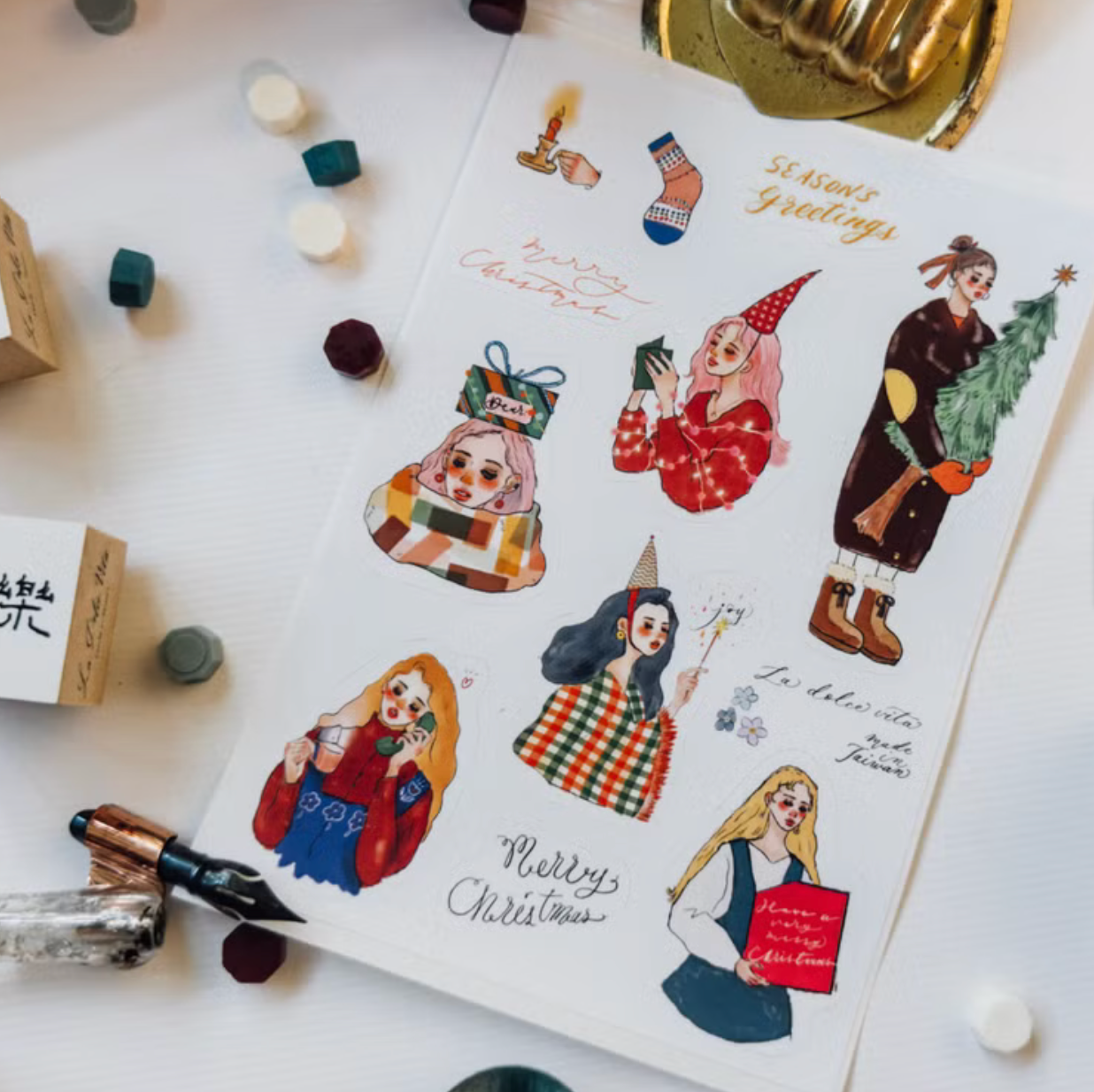 La Dolce Vita Sticker Set - Christmas