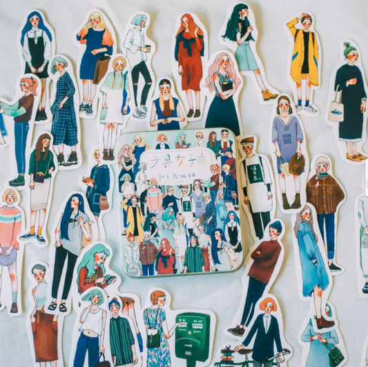 La Dolce Vita Sticker Flake Set with Tin - Stationery Girl