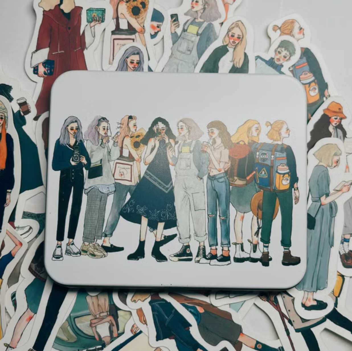 La Dolce Vita Sticker Flake Set with Tin - Bon Voyage