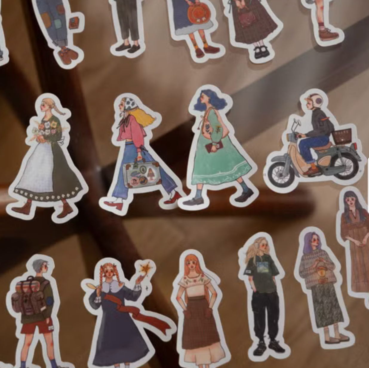 La Dolce Vita Sticker Flake Set with Tin - We Move Forward Happily