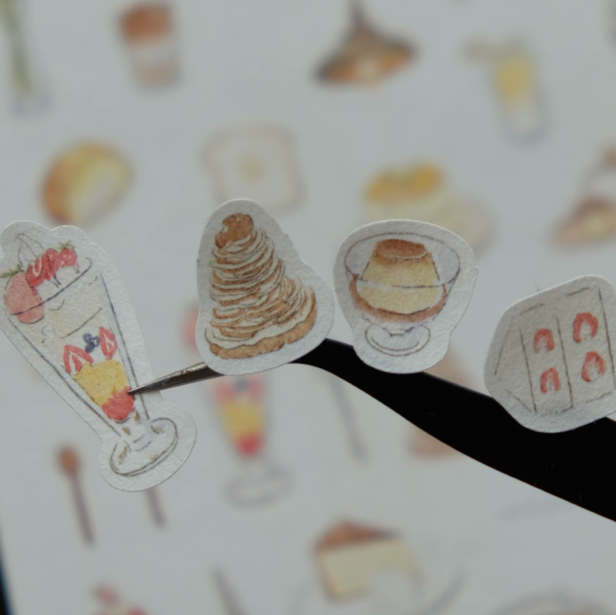Wenyea's Illustration Sticker Sheet - Cafe Time