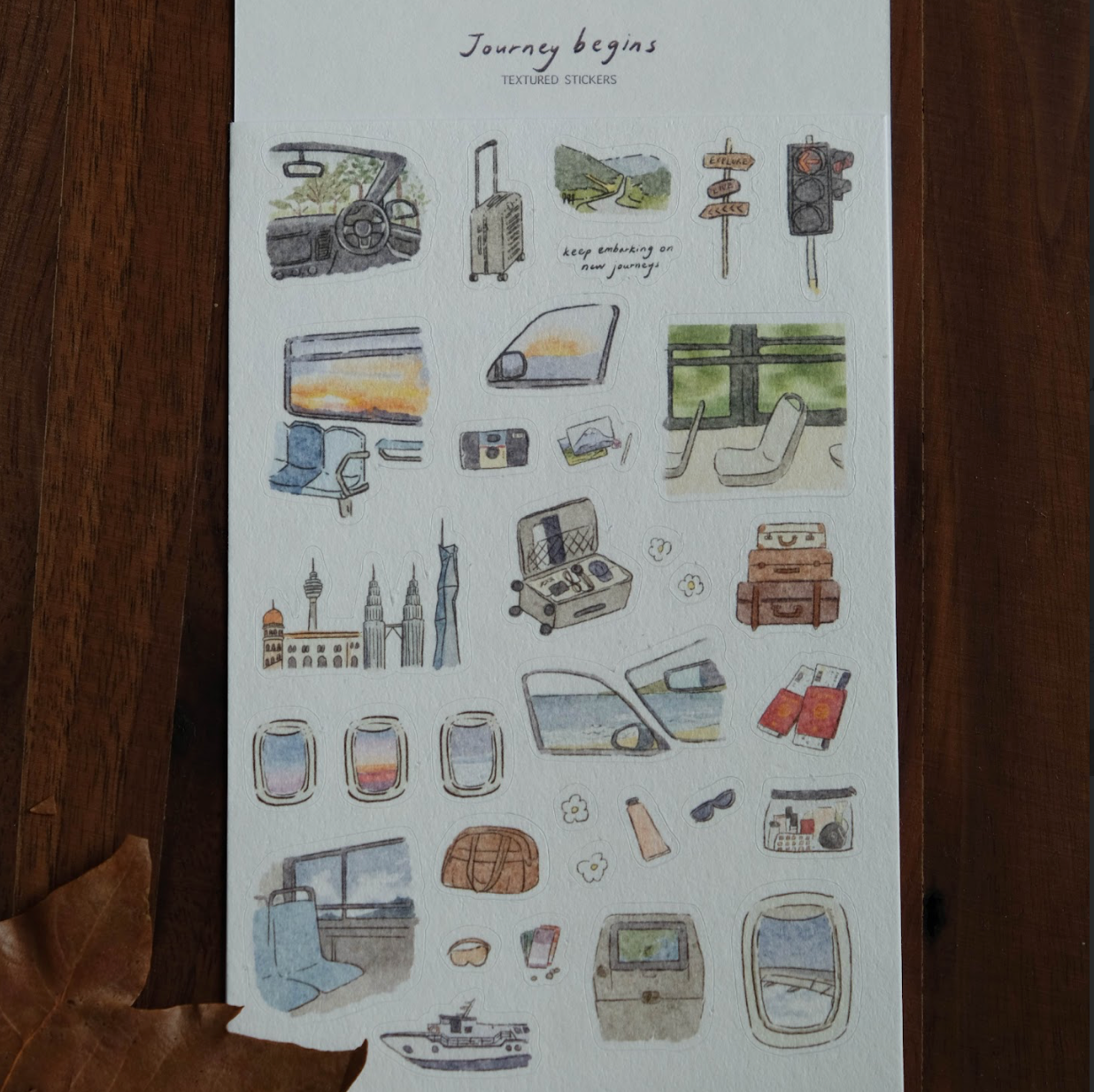 Wenyea's Illustration Sticker Sheet - Journey Begins