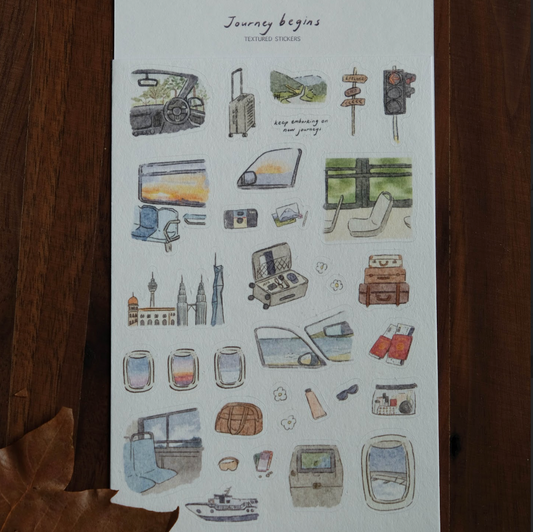 Wenyea's Illustration Sticker Sheet - Journey Begins